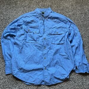 Cabela’s Fishing Shirt Long Sleeve Mens L Vented Hiking Hunting Gorpcore